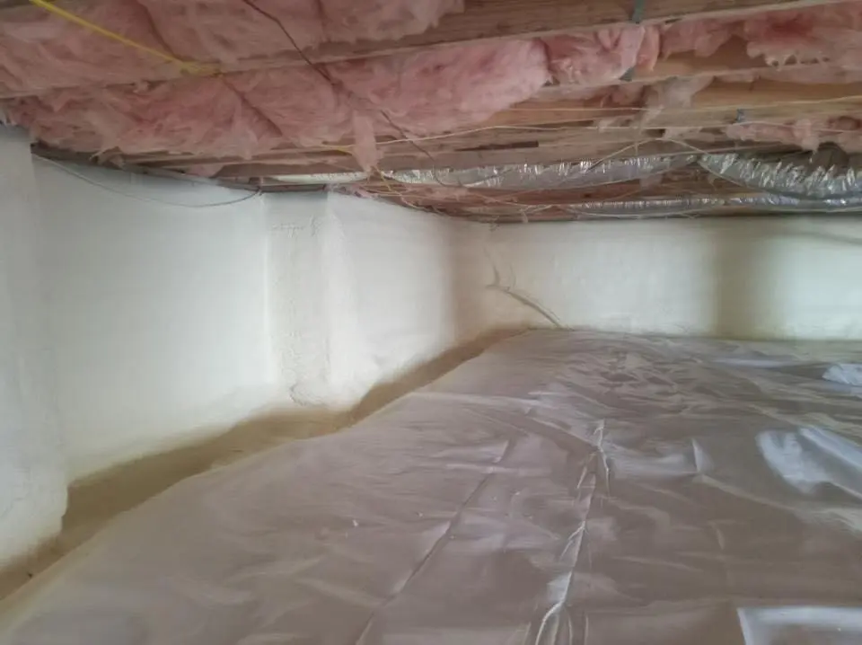 Crawl space encapsulation with closed-cell spray foam for Spray Foam Roofing in Clarksburg