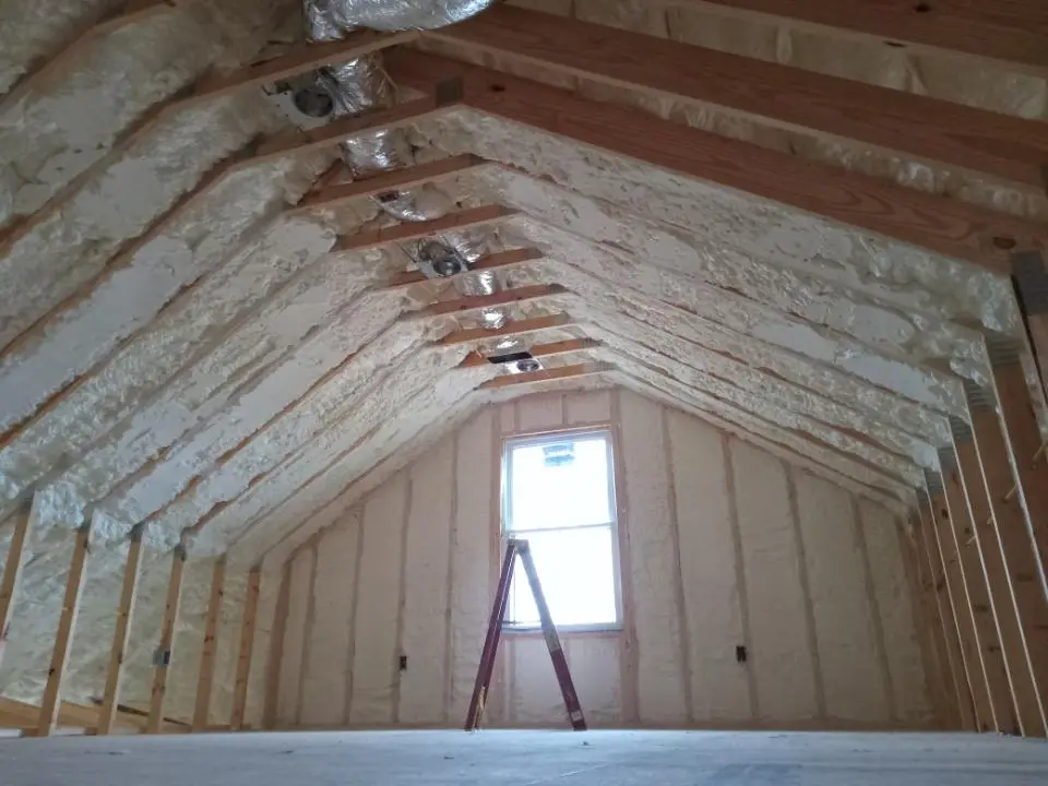 Spray foam roofing application for Crawl Space Insulation project in Clarksburg